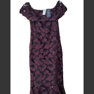 ANTHROPOLOGIE shoshanna midnight lace dress size 4
